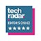 شعار TechRadar, Editor's Choice.